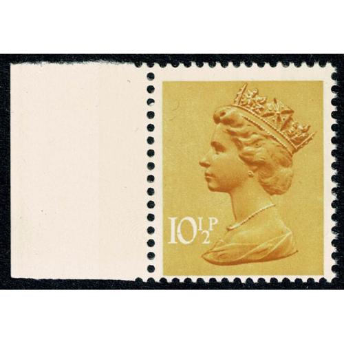 10½p yellow FCP/PVAD 2B. Solid All Over Phosphor. Marginal single