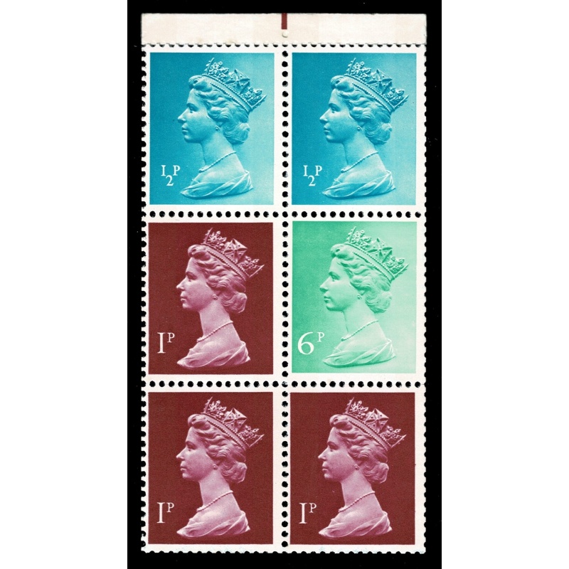 10p Plain Cover June 1977. Imprint 2 / Setting 2 MISCUT pane DP24/M Perf E2a.