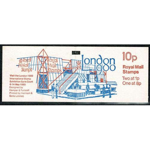10p London 1980 January 80. Jumelle. Perf P. Black Marker Bar on cover.