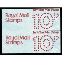 10p Plain Cover March 1976. THIN Card. Pane DP24 Perf E1. MISCUT COVER PAIR