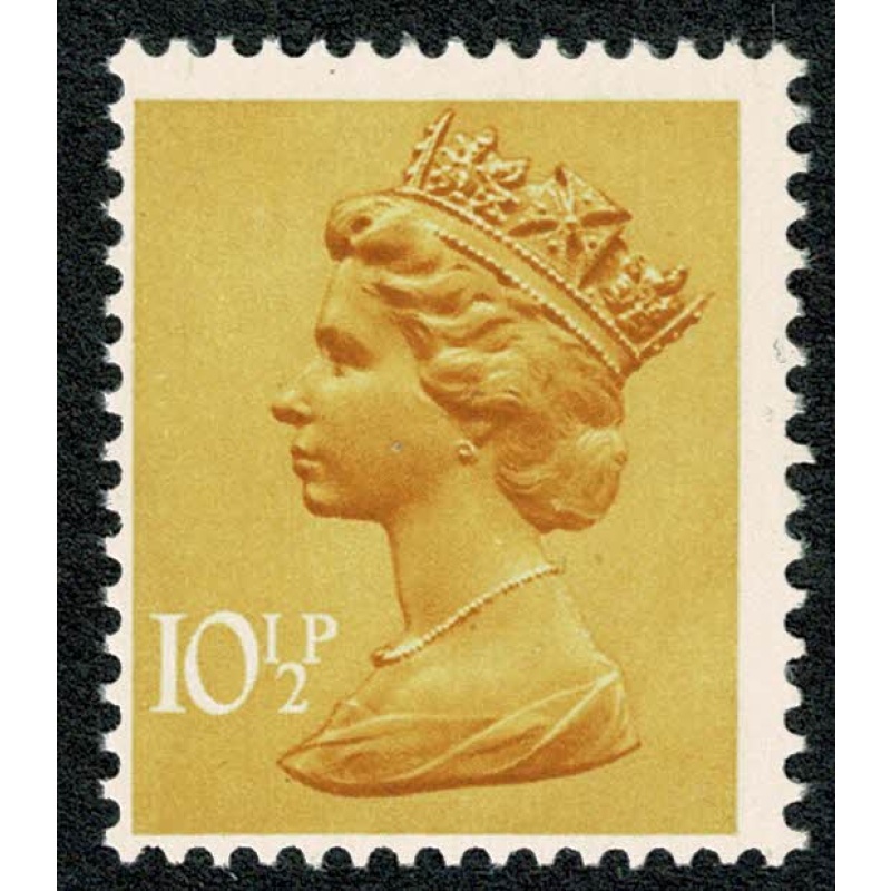 10½p yellow FCP/PVAD 2B. Solid All Over Phosphor. Unmounted mint single