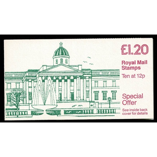 £1.20 National Gallery. Left margin DP84. Cyl B10 pB62 row 1. SG FJ5a.