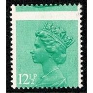12½p light emerald FCP/PVAD CB.  PERFORATION SHIFT