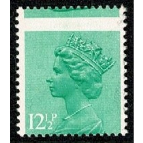 12½p light emerald FCP/PVAD CB.  PERFORATION SHIFT