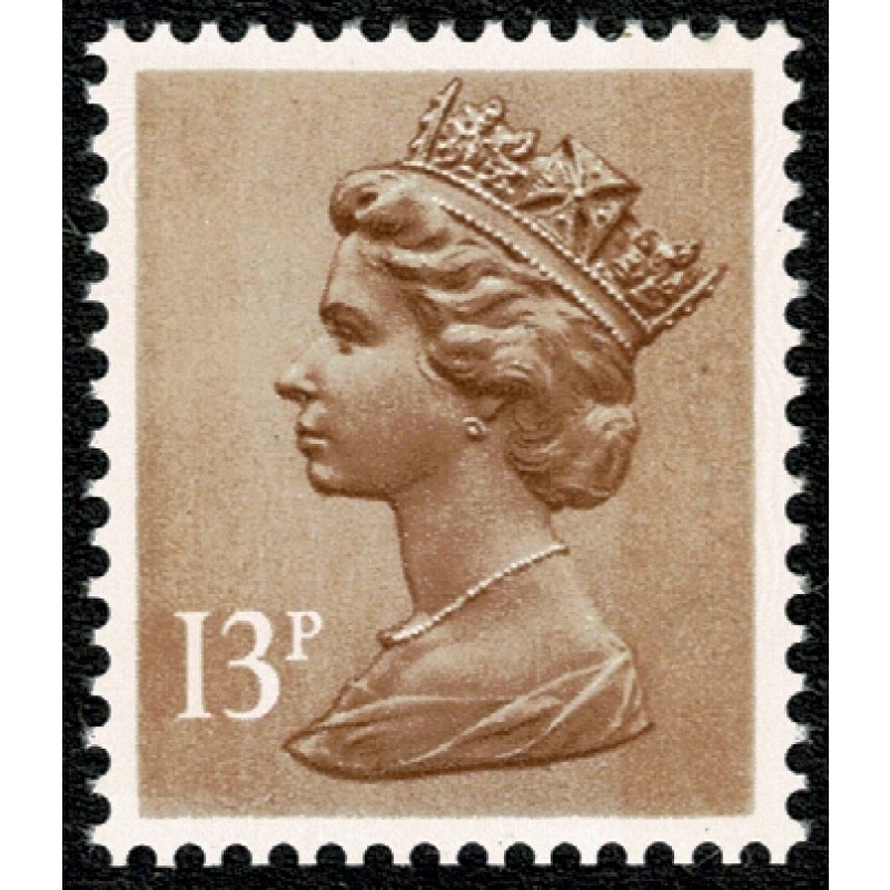 13p chestnut FCP/PVAD 2B ERROR (left band short top & bottom) ex £1.54 booklet (To Pay Labels). DP71B/C