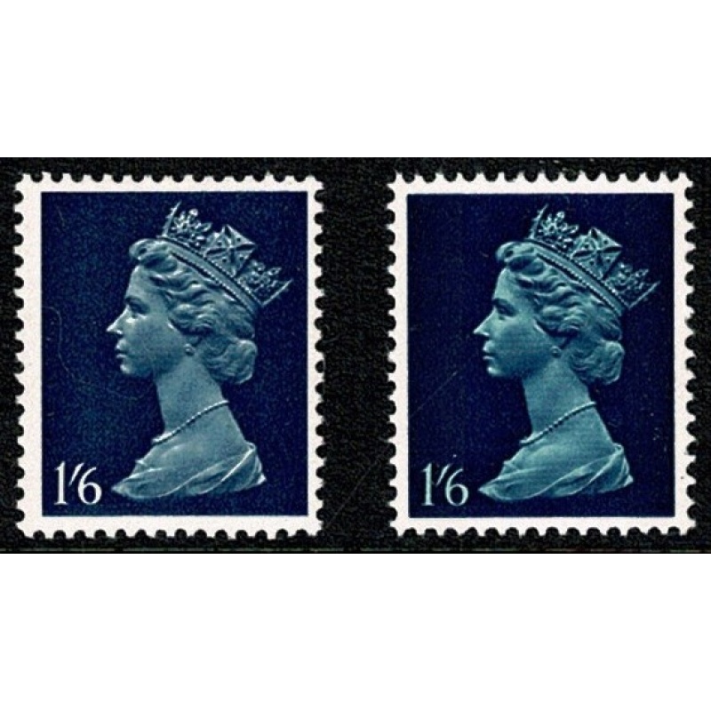 1/6 pale blue & dark blue PVA Head A. (OCP not PCP) MISSING PALE BLUE and MISSING PHOSPHOR SG 743Eva var