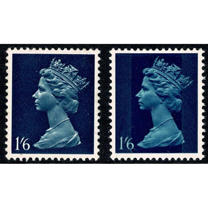 1/6 pale blue & dark blue PVA Head A. MISSING PALE BLUE and MISSING PHOSPHOR