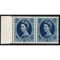 1953 1/6 grey-blue Watermark Tudor Crown. Listed variety "white flaw in hair" SG 531b.  Spec. S150b