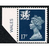 Questa. 17p Deep blue FCP/PVA Type II MISSING PHOSPHOR. SG W45y