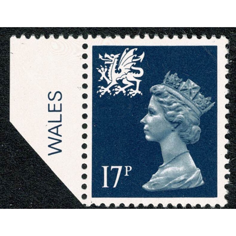Questa. 17p Deep blue FCP/PVA Type II MISSING PHOSPHOR. SG W45y