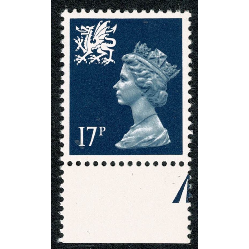 Questa. 17p Deep blue FCP/PVA Type II MISSING PHOSPHOR. SG W45y