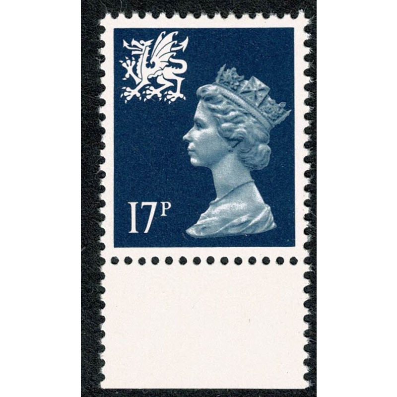 Questa. 17p Deep blue FCP/PVA Type II MISSING PHOSPHOR. SG W45y