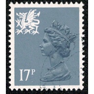 17p grey-blue ACP/PVAD. Type II.  Very Fine Used. SG W44a