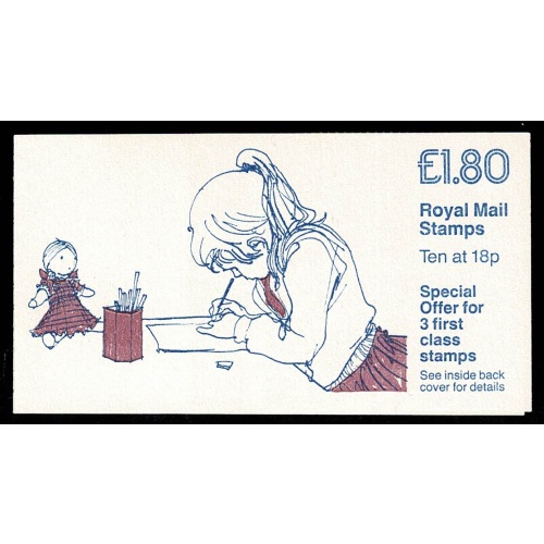 £1.80 Jolly Postman. Left margin DP92B. Cyl. B2. SG FU5a.