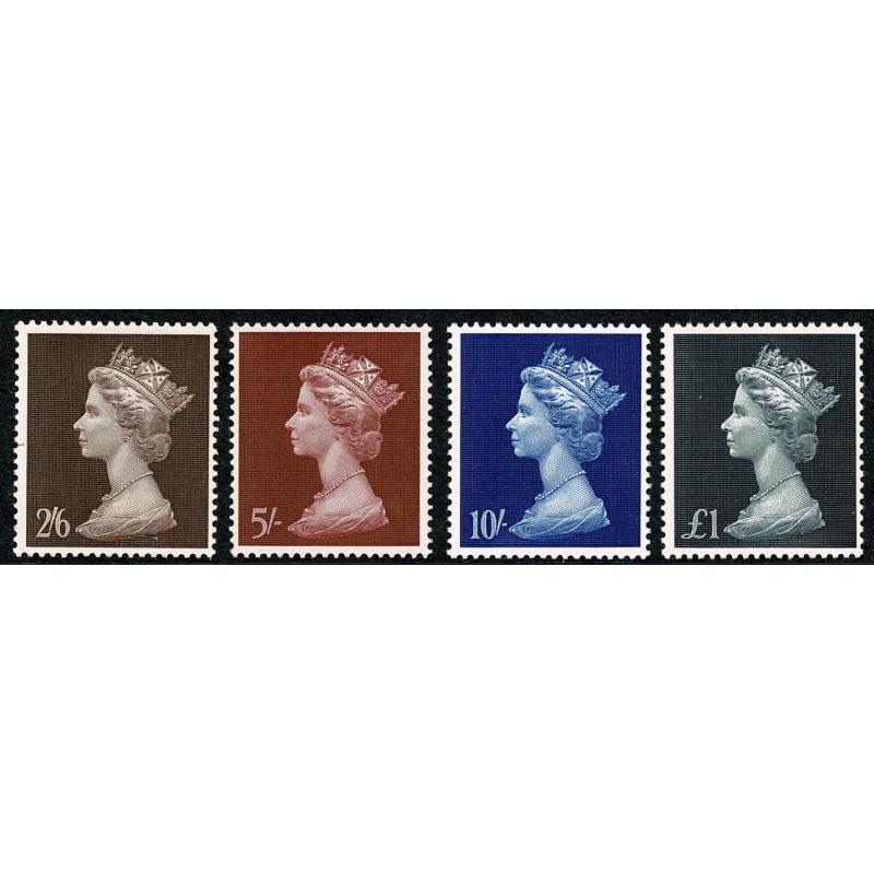 1969 2/6-£1. Set of 4 values.