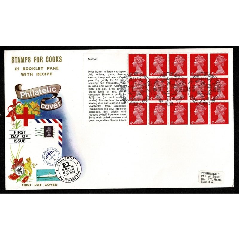 1969 £1 Stamps for Cooks Prestige Booklet Set of 4 FDC. Milk Marketing Board Thames Ditton Surrey Special Handstamp.