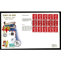 1969 £1 Stamps for Cooks Prestige Booklet Set of 4 FDC. Milk Marketing Board Thames Ditton Surrey Special Handstamp.