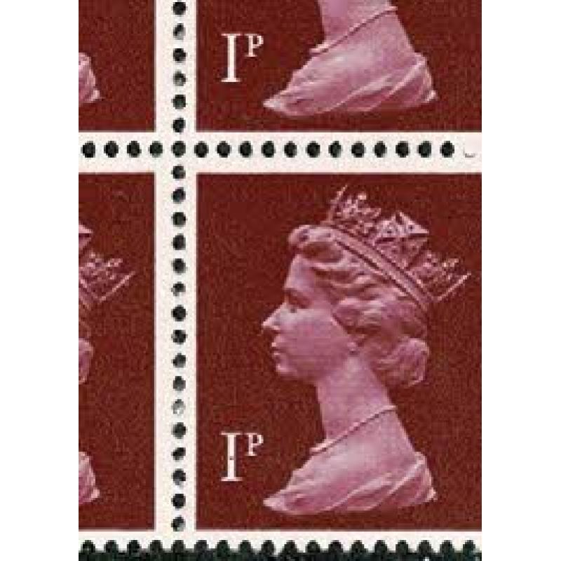 1p crimson PCP1/PVAD APS perf. Listed constant variety spot in 1 SG U63c, plus missing perf. pin.
