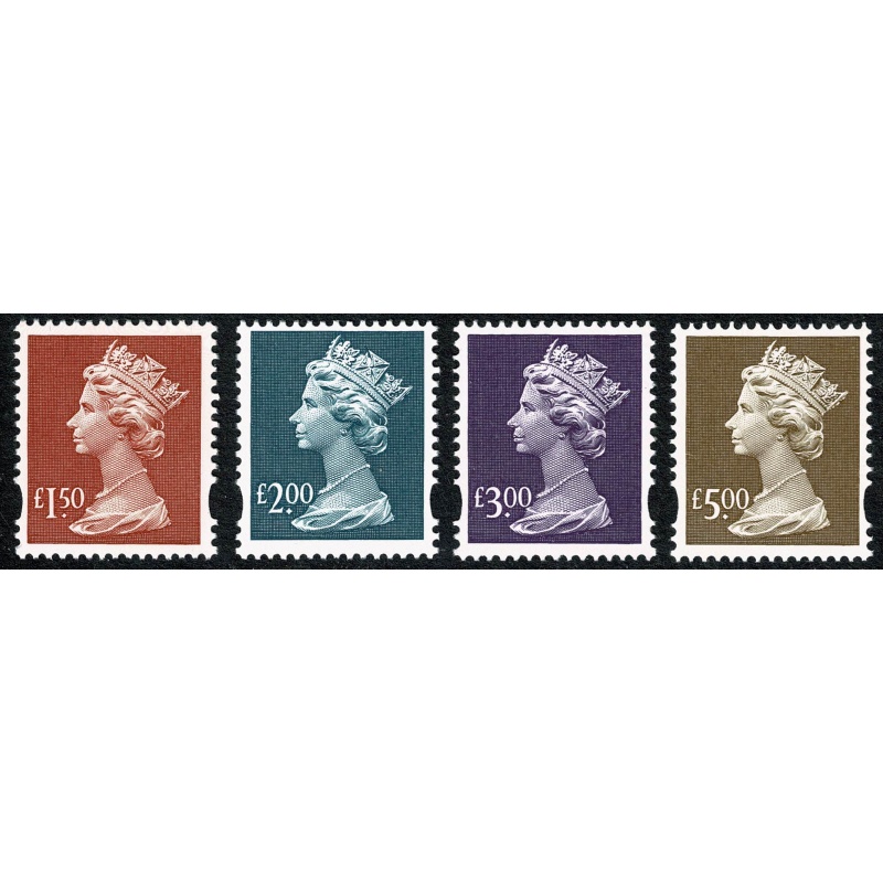 2000 De La Rue Recess Printed £1.50-£5 Set of 4 values. Unmounted Mint.
