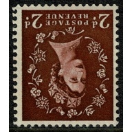1953 2d red-brown Watermark Tudor Crown. Watermark INVERTED. SG 518a