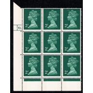 2p green FCP/PVAD 2B. Cyl 10 dot p30 block of nine.