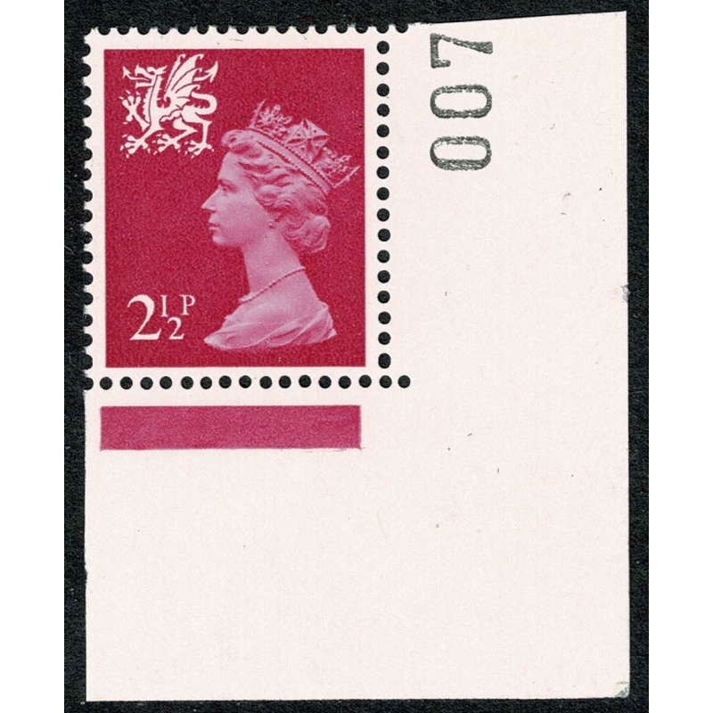 2½p Deep magenta OCP/PVA MISSING PHOSPHOR. UM marginal single. SG W13y
