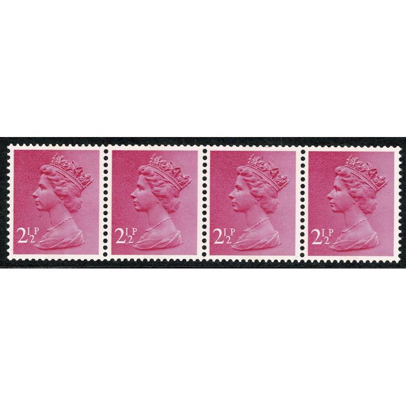 2½p magenta OCP/PVA CB. Horizontal coil strip of 4.