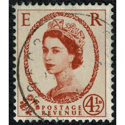 4½d 2nd graphite lined issue. Watermark multiple crowns. Fine used. SG 594
