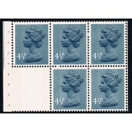DP23 (low value setting)  4½p x 5 plus blank label.  FCP/PVAD.  Perf I2s.