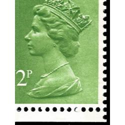 50p Veteran Cars No.2 "Grand Prix Austin" BMB on cover DP38 Perf E1.  2p SHORT BANDS TOP. Constant variety worthy flaw.