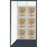 50p Ochre FCP/PVAD. 17 Pin Perf Error Row 2.