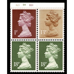 50p MCC No.3. "Lord's Pavilion" Cylinder pane Error Booklet. REVERSED PHOSPHOR BANDS. DP93C