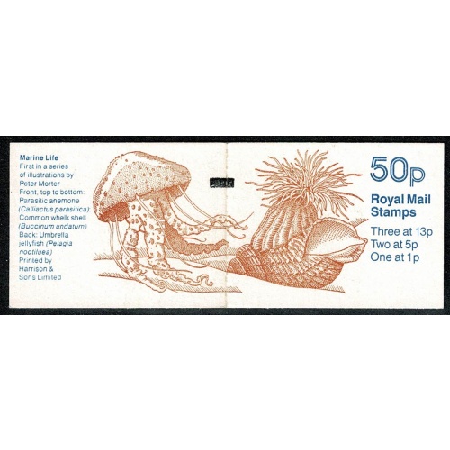 50p Marine Life No.1. Anemone. DP94C. Book Marker Bar. SG FB50