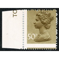 50p ochre FCP/PVAD No phos. APS perf. PERFORATION SHIFT DOWNWARDS.