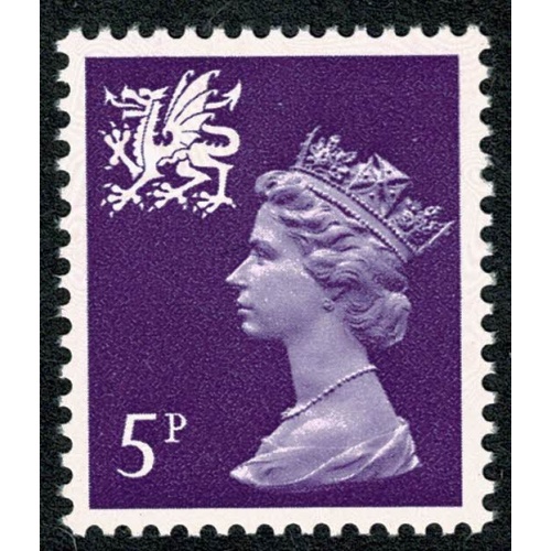 5p reddish violet OCP/PVA. MISSING PHOSPHOR. UM single. SG W19y