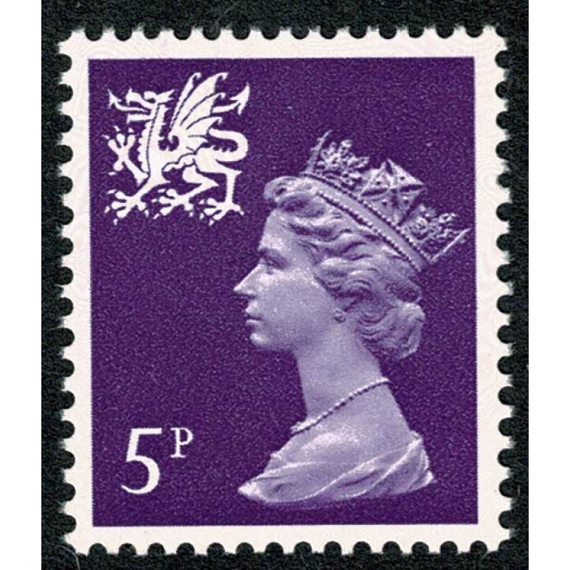 5p reddish violet OCP/PVA. MISSING PHOSPHOR. UM single. SG W19y
