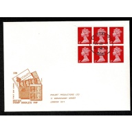 1969 6/- Barn Owl Booklet.Pane 6 x 4d vermilion on Philart FDC, Canterbury Kent cds