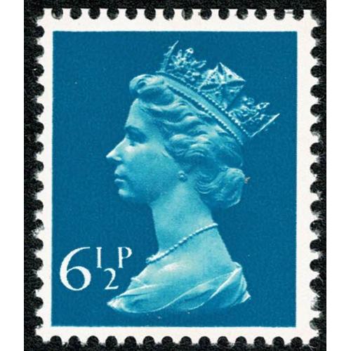 6½p peacock blue FCP/PVAD CB  4mm Head B2  ex DP25/25A. 65p counter booklet