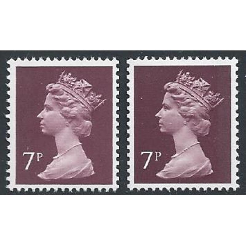 7p purple brown FCP/PVAD LB / RB pair. Ex DP28/28A