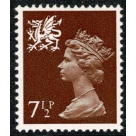 7½p Chestnut OCP/PVA MISSING PHOSPHOR. UM single. SG W24y