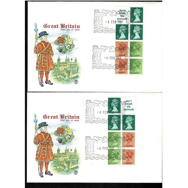 1980 50p multivalue booklet 4th February 1980. "Windsor, Berks" pictorial handstamp