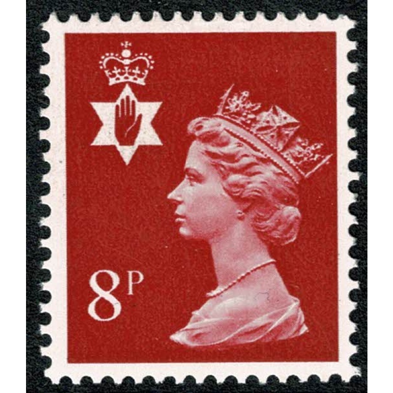 8p red FCP/PVAD. MISSING PHOSPHOR. Unmounted mint single SG NI24y