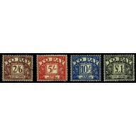 1959-62 Multiople Crowns Watermark. Sideways  Fine Used part set of 4 values. SG D65-D68
