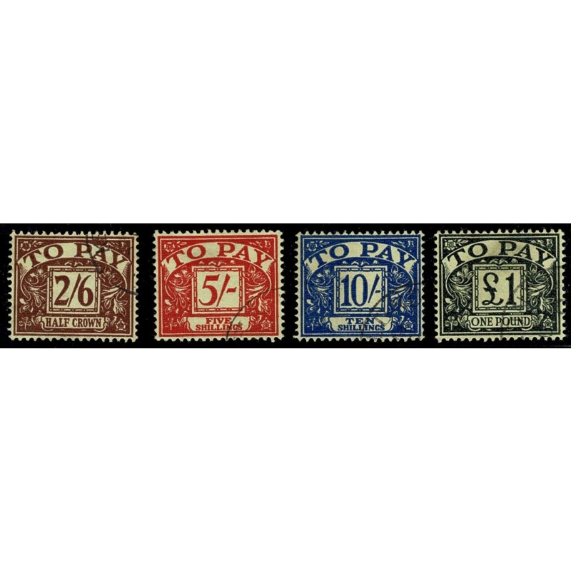 1959-62 Multiople Crowns Watermark. Sideways  Fine Used part set of 4 values. SG D65-D68