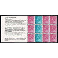 2½p/½p  FCP/PVA pane of 12. DP 19. Ex £1 Wedgwood Book. Listed variety "shortened p in value" SG Spec UEP3b