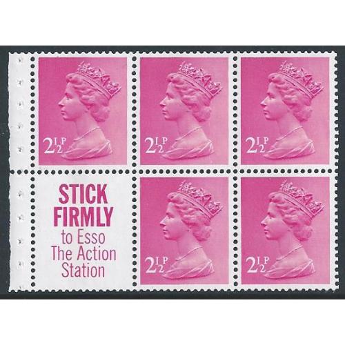 DP5 2½p CB x 5 Perf P1r. OCP/PVA.