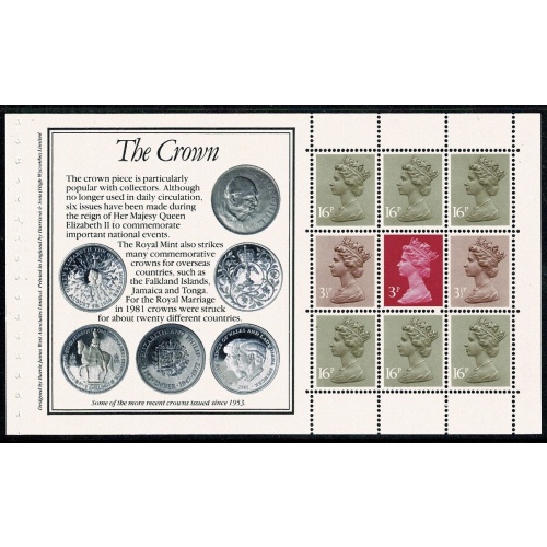 £4 Royal Mint Prestige Booklet. Multivalue pane ACP/PVAD. With attractive unlisted constant flaw "missing pearls" DP65.