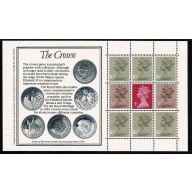 £4 Royal Mint Prestige Booklet. Multivalue pane ACP/PVAD. With unlisted minor constant flaw "spot in band of diadem" DP65.
