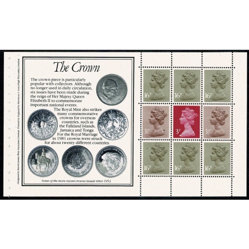£4 Royal Mint Prestige Booklet. Multivalue pane ACP/PVAD. With good unlisted minor constant flaw "earring flaw" DP65.
