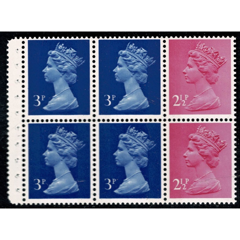 DP9A 3p 2B x 4, 2½p LB x 2  FCP/PVA. Perf PAP2